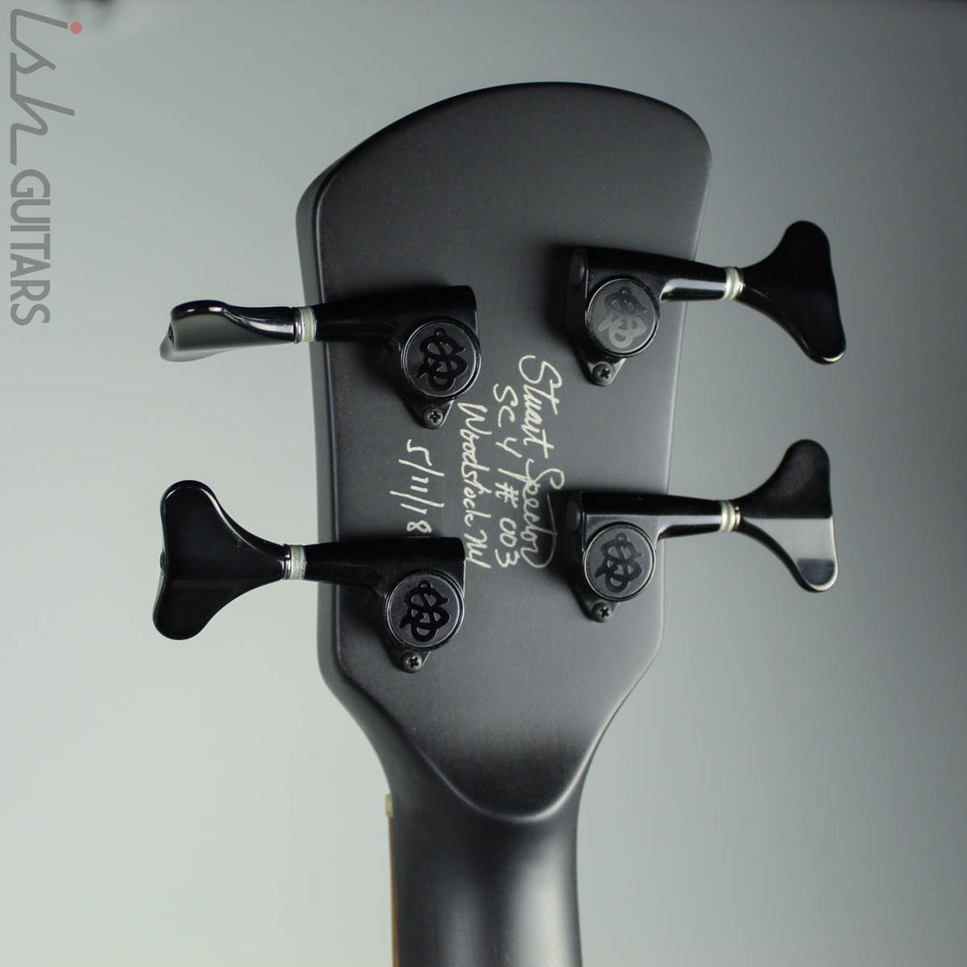 Spector Singlecut SC4 NS-2 Bass Black Stain Burst Matte Reclaimed Redwood