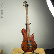 Spector Singlecut SC5 NS-5 Bass Ultra Amber Burst Matte Flame Maple