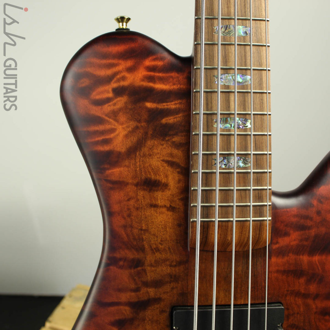 Spector Singlecut SC5 NS-5 Bass Ultra Amber Burst Matte Flame Maple