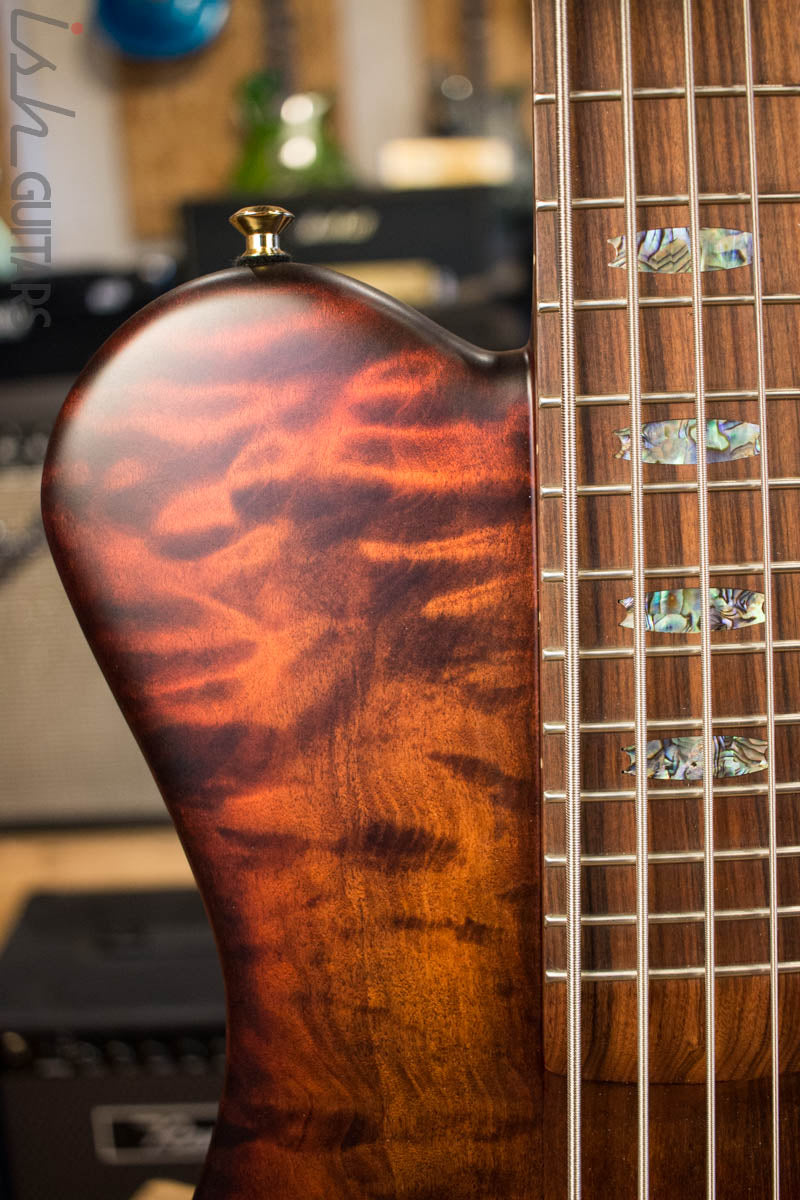 Spector Singlecut SC5 NS-5 Bass Ultra Amber Burst Matte Flame Maple