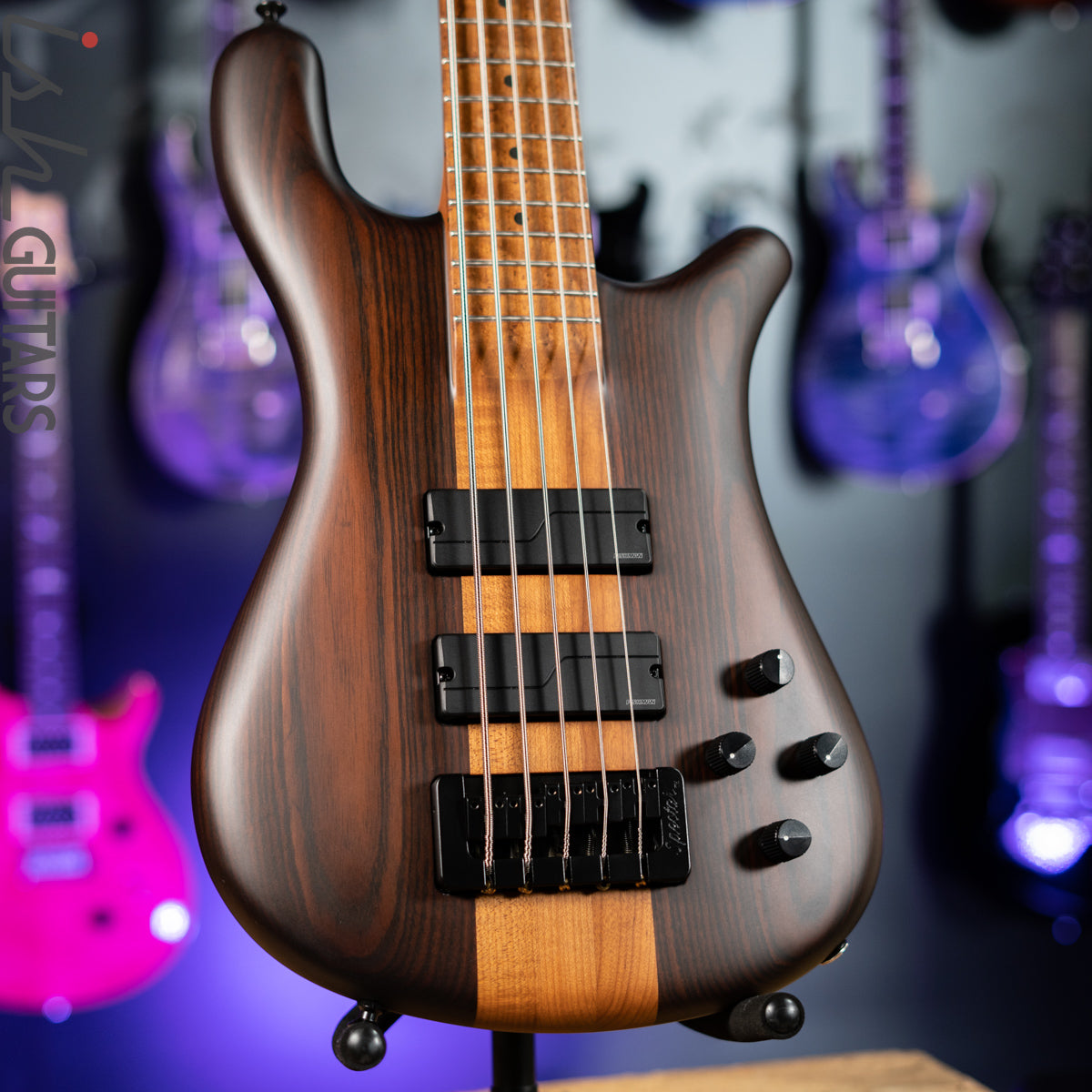 Spector USA NS-5XL 5-String Bass Roasted Ash Natural Satin – Ish Guitars