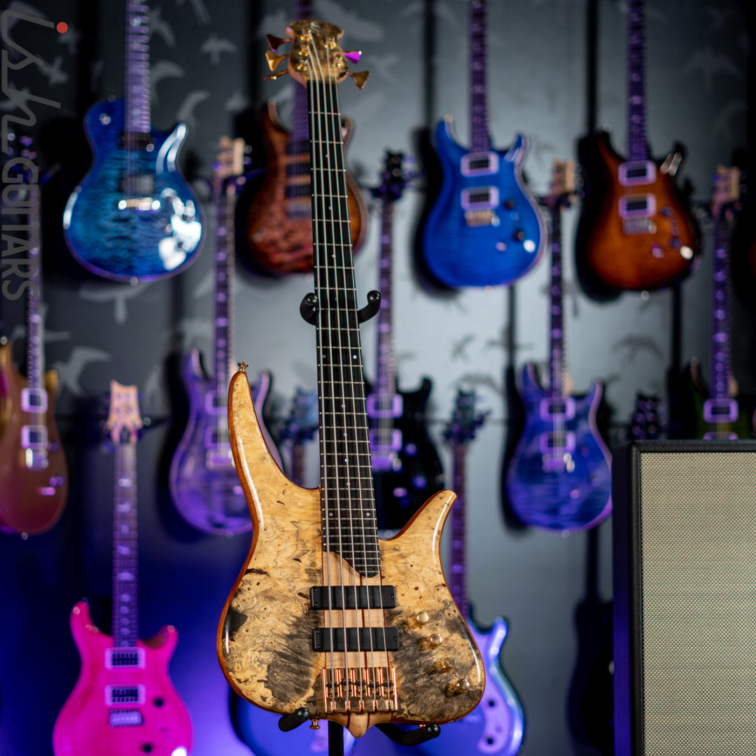 Surine Quest Series I 5-String Bass Natural Buckeye Burl