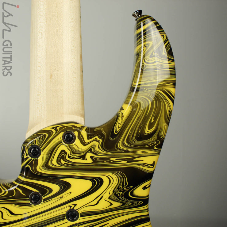 Dingwall Combustion NG-2 5-String Multiscale Bass Ferrari Yellow Swirl Finish