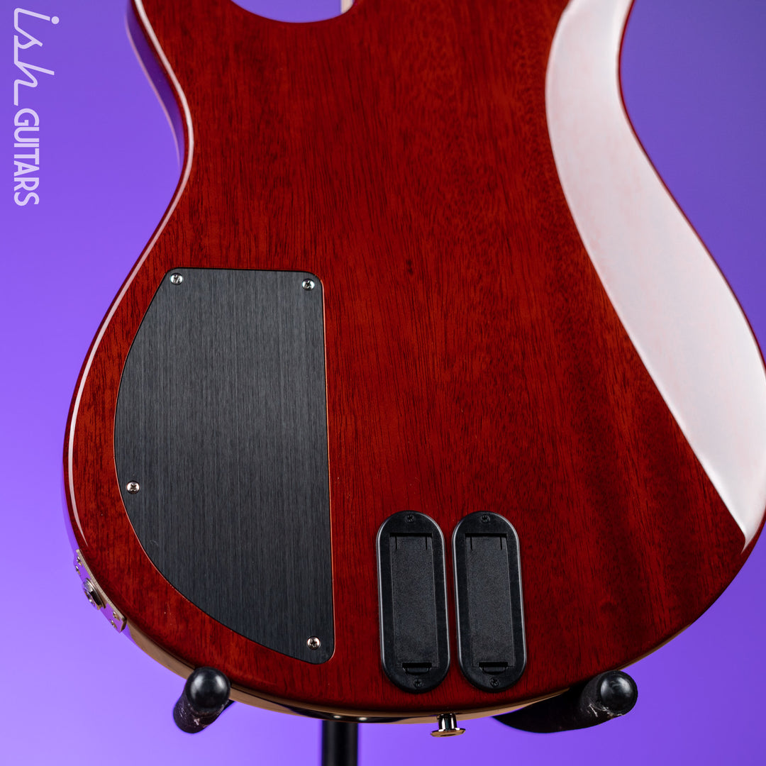 PRS Grainger 4-String Bass Guitar 10-Top Fire Red Smoke Burst