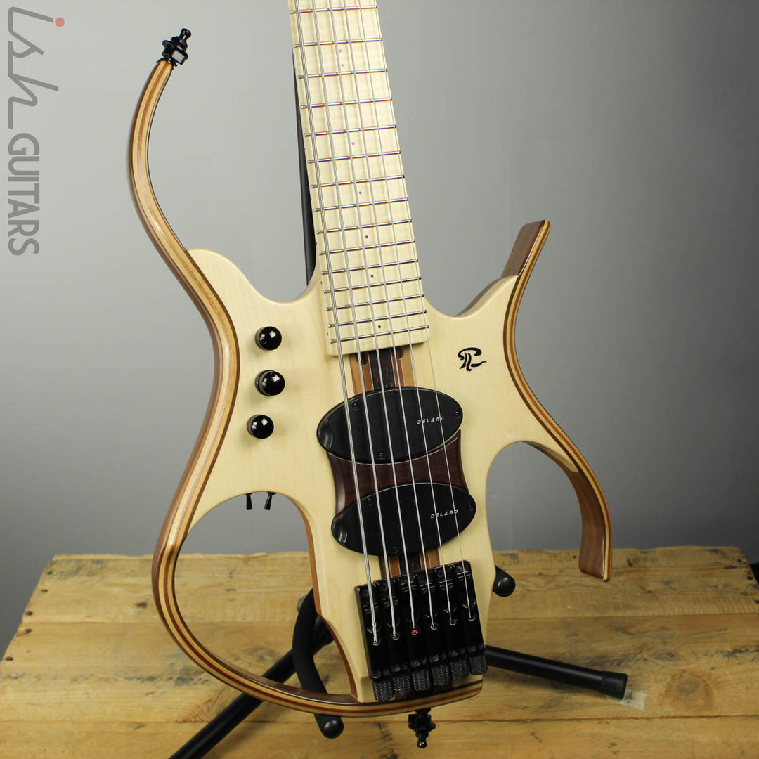 Paul Lairat Stega 6 Headless Figured Maple Fretboard Bass Guitar