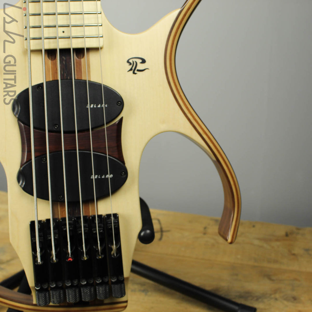 Paul Lairat Stega 6 Headless Figured Maple Fretboard Bass Guitar