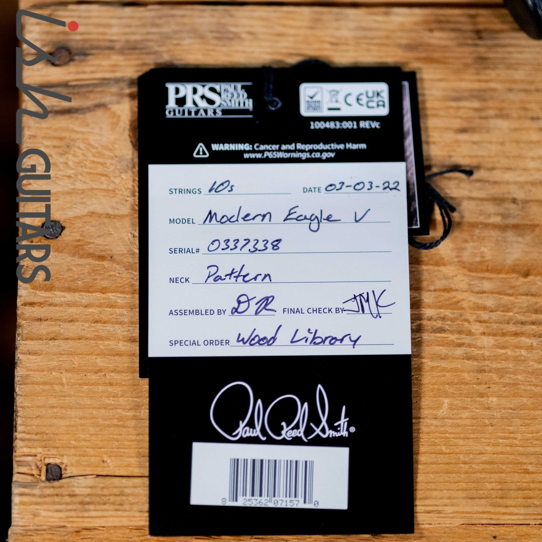 PRS Wood Library Modern Eagle V Antique White Brazilian Rosewood