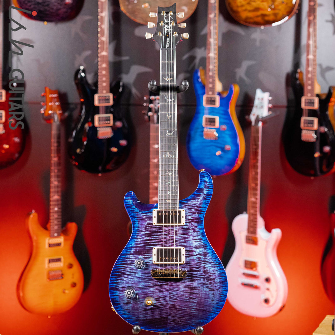 PRS McCarty Lefty Wood Library Violet Blue Burst Artist Flame Maple
