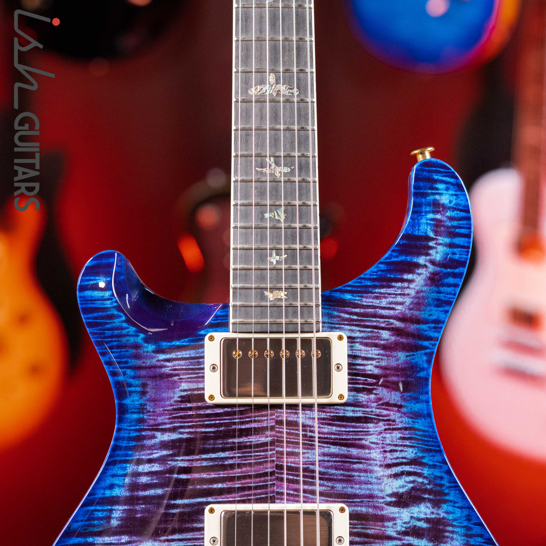 PRS McCarty Lefty Wood Library Violet Blue Burst Artist Flame Maple