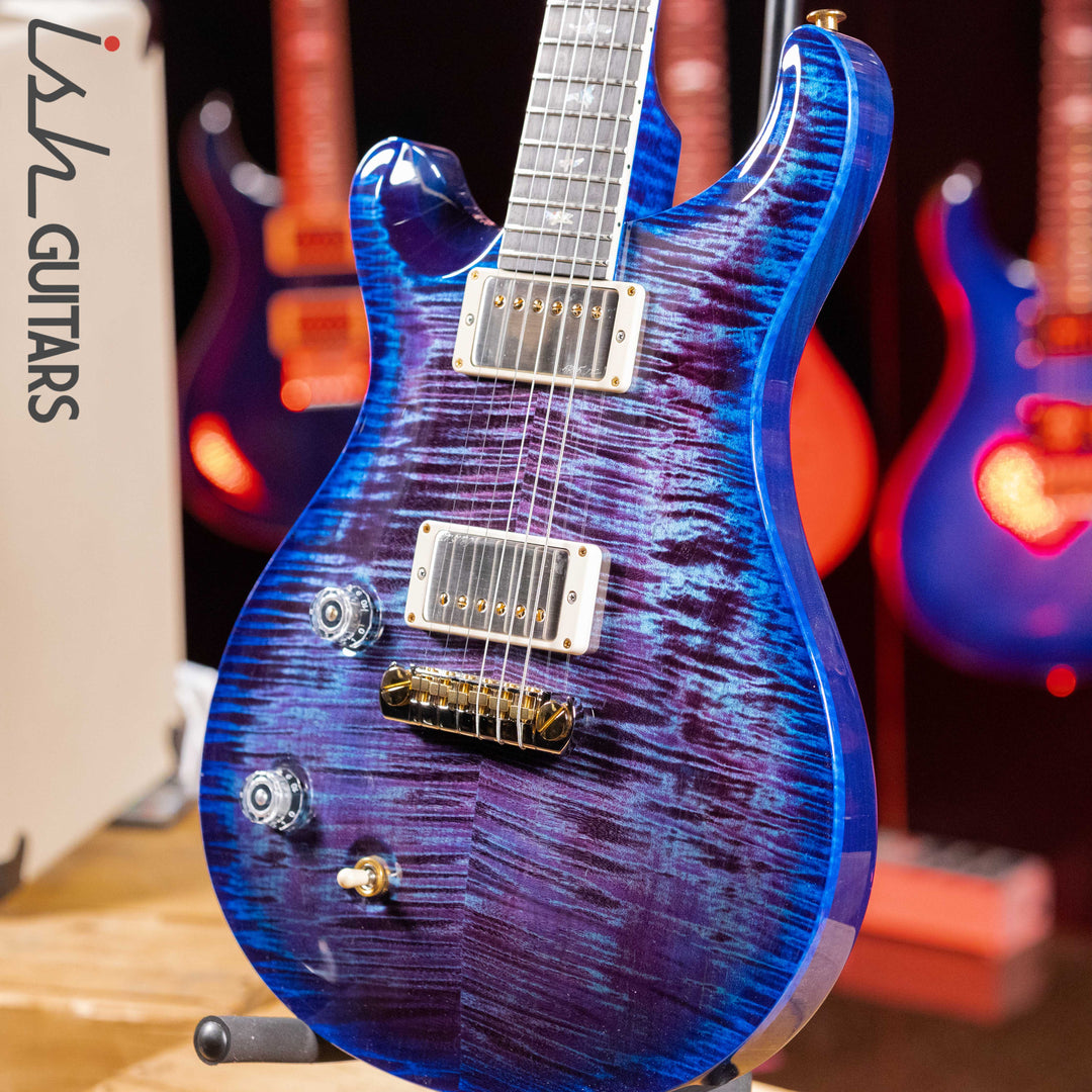 PRS McCarty Lefty Wood Library Violet Blue Burst Artist Flame Maple
