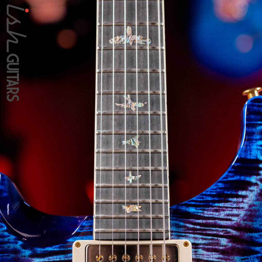 PRS McCarty Lefty Wood Library Violet Blue Burst Artist Flame Maple