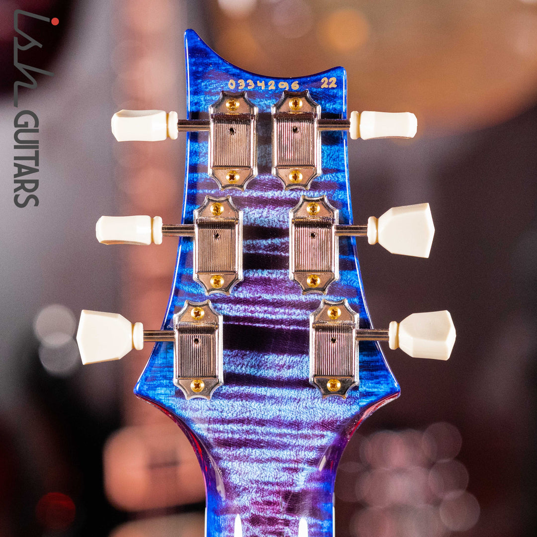PRS McCarty Lefty Wood Library Violet Blue Burst Artist Flame Maple