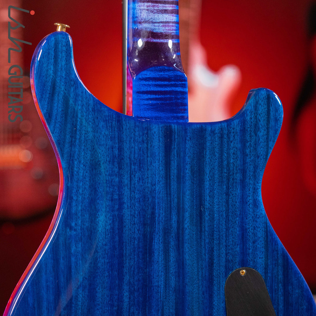 PRS McCarty Lefty Wood Library Violet Blue Burst Artist Flame Maple