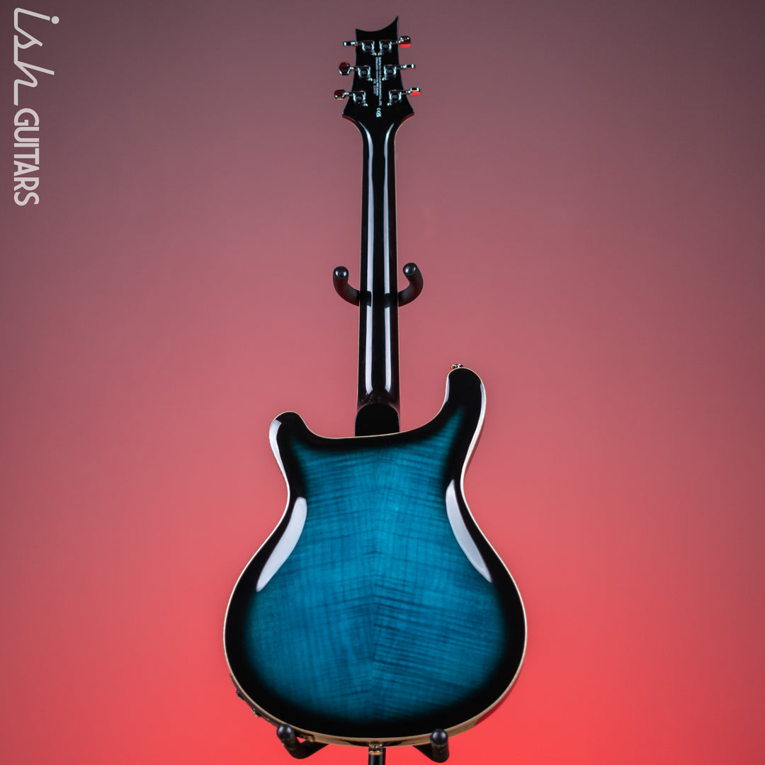 PRS SE Hollowbody II Piezo Electric Guitar Peacock Blue Sunburst Demo