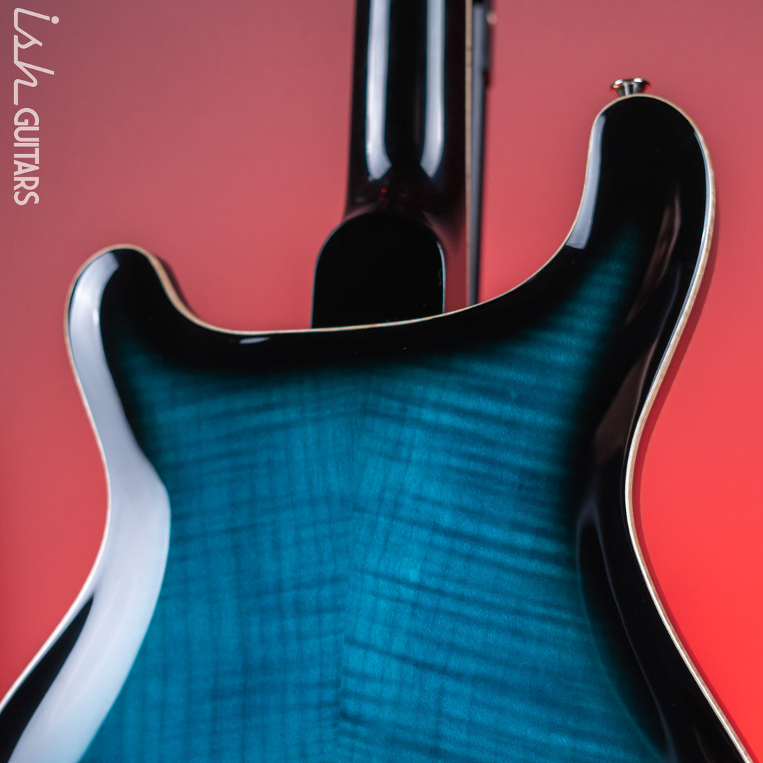 PRS SE Hollowbody II Piezo Electric Guitar Peacock Blue Sunburst Demo