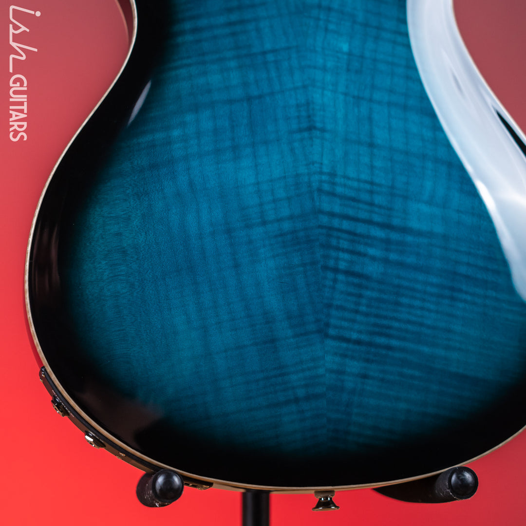 PRS SE Hollowbody II Piezo Electric Guitar Peacock Blue Sunburst Demo