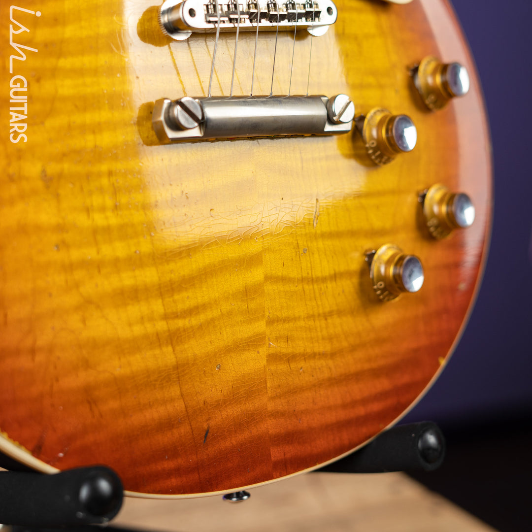 2021 Gibson Custom 1960 Les Paul Standard Murphy Lab Tangerine Burst Heavy Aged