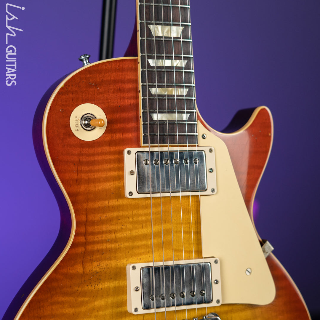 2021 Gibson Custom 1960 Les Paul Standard Murphy Lab Tangerine Burst Heavy Aged
