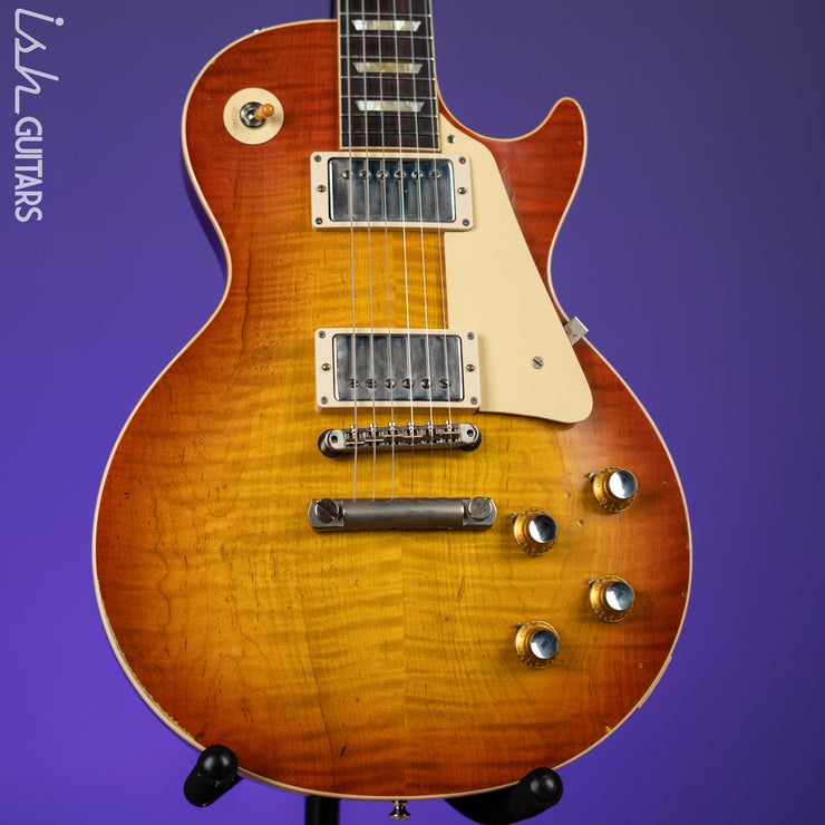 2021 Gibson Custom 1960 Les Paul Standard Murphy Lab Tangerine Burst Heavy Aged
