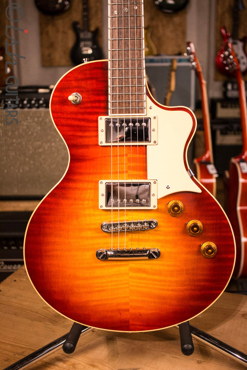 Berumen Flat Top 2 Pickup Flame Top Les Paul Style Hand Made Guitar