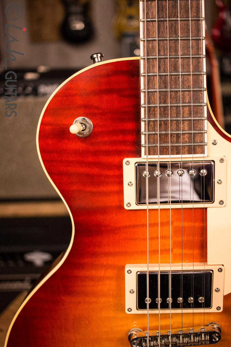 Berumen Flat Top 2 Pickup Flame Top Les Paul Style Hand Made Guitar