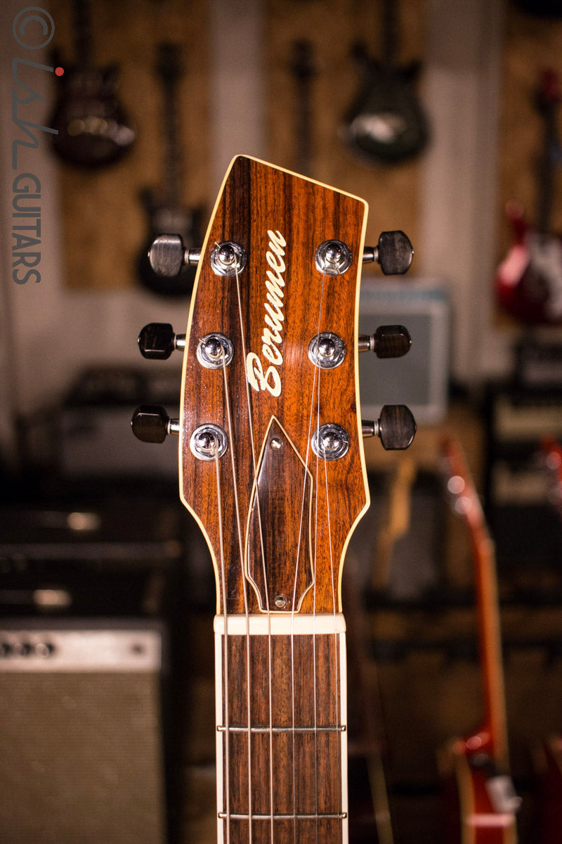 Berumen Flat Top 2 Pickup Flame Top Les Paul Style Hand Made Guitar