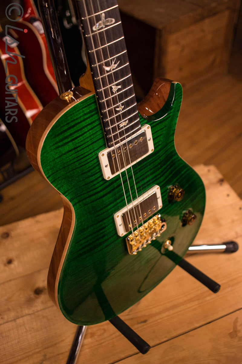PRS Paul Reed Smith Singlecut Tremolo CUSTOM 10 Top Faded Emerald Natural Back
