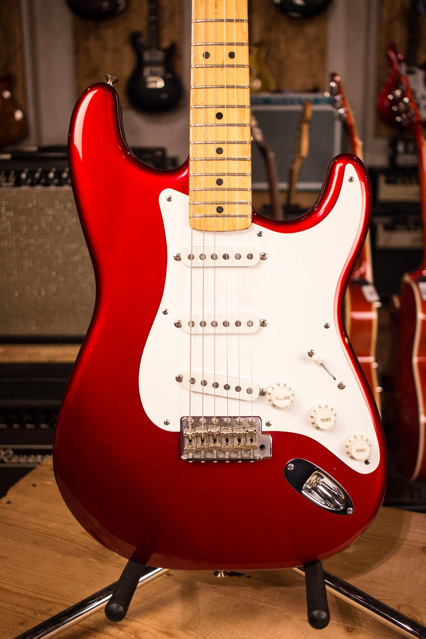 1985 Fender Stratocaster 57 Reissue AVRI Fullerton Candy Apple Red