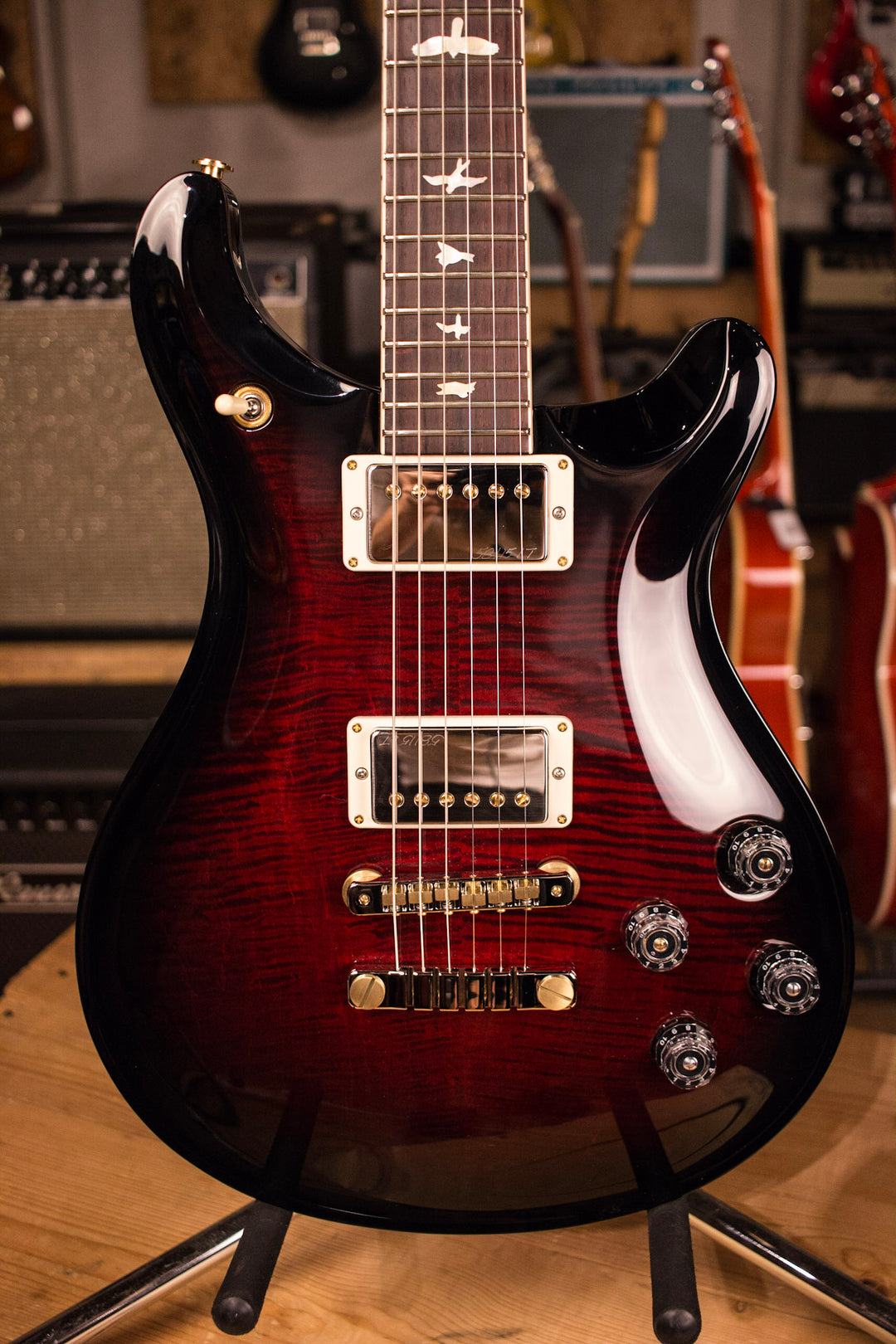 2017 PRS McCarty 594 10 Top CUSTOM Cocobolo Fretboard Gold MOP Fire Red Smokewrap