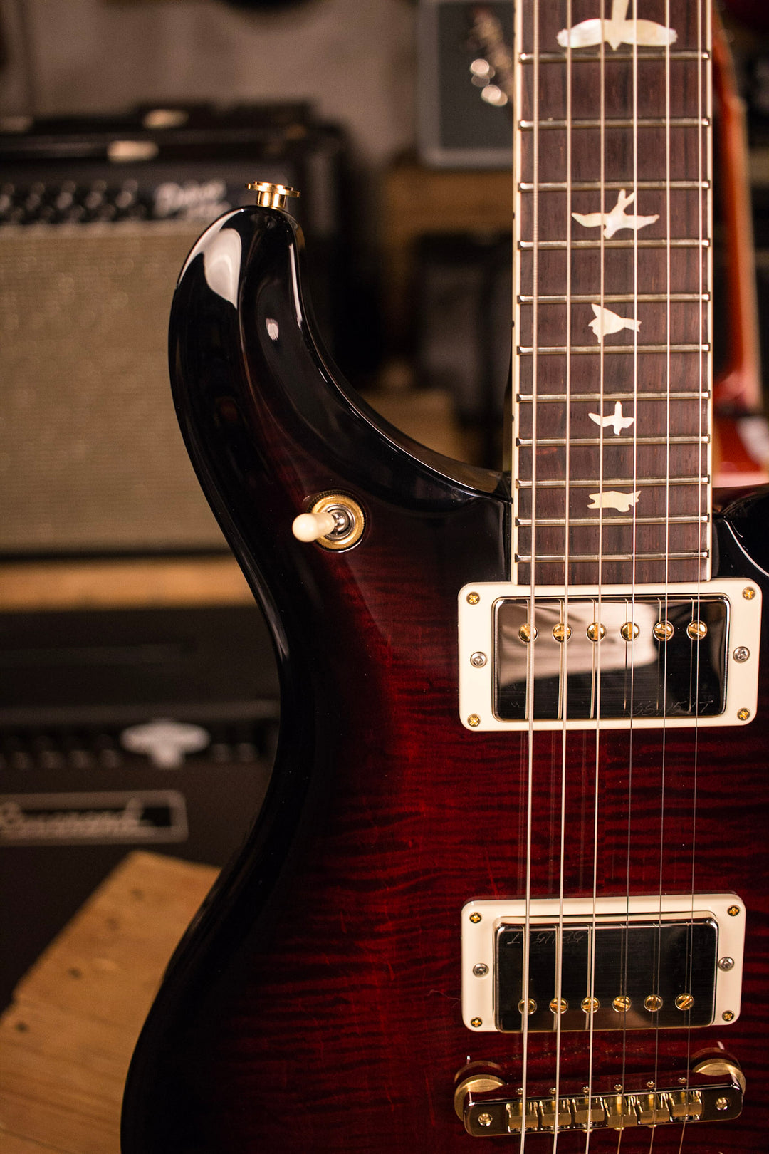 2017 PRS McCarty 594 10 Top CUSTOM Cocobolo Fretboard Gold MOP Fire Red Smokewrap