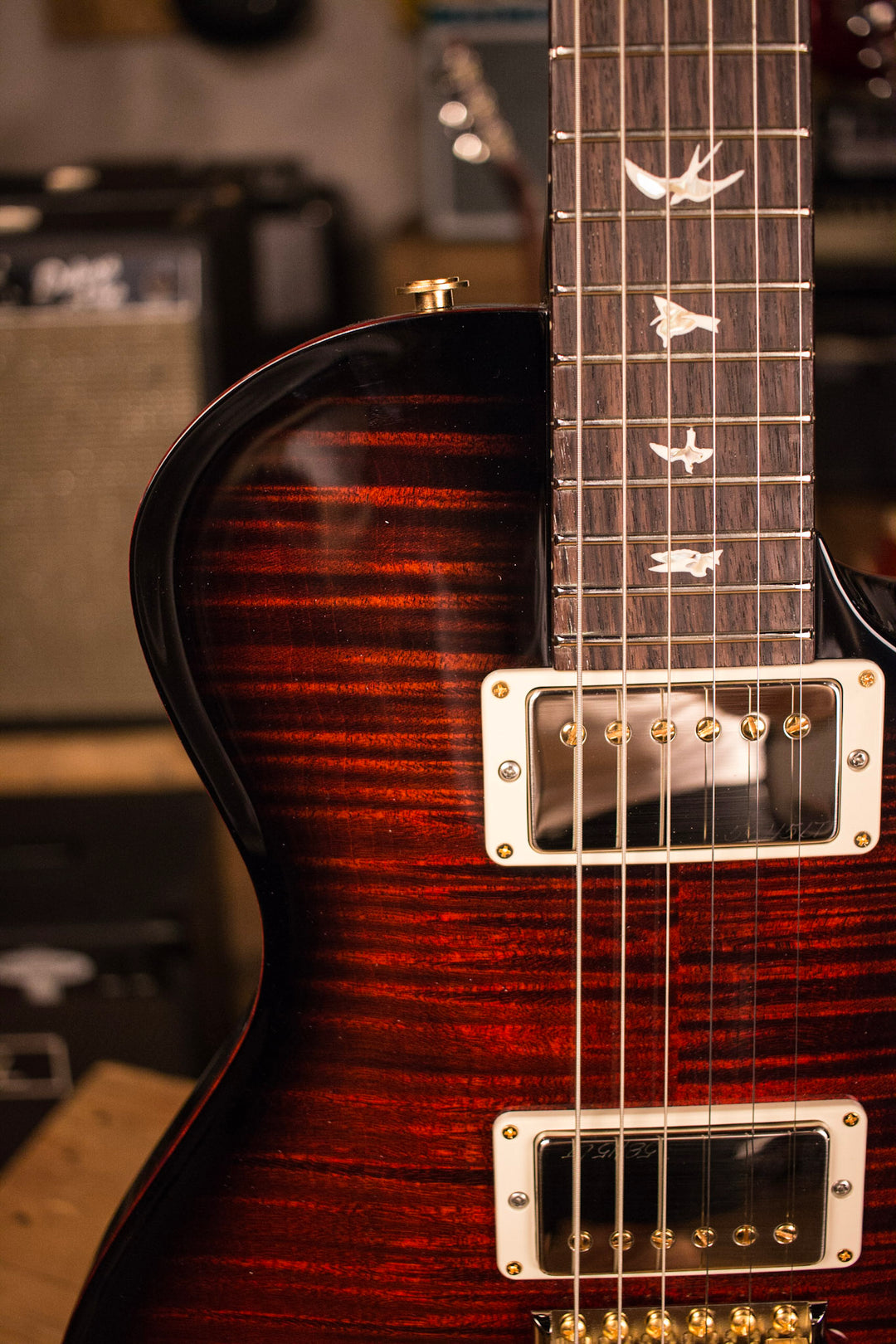 2017 PRS Paul Reed Smith Singlecut Tremolo CUSTOM 10 Top Fire Red SmokeWrap Burst