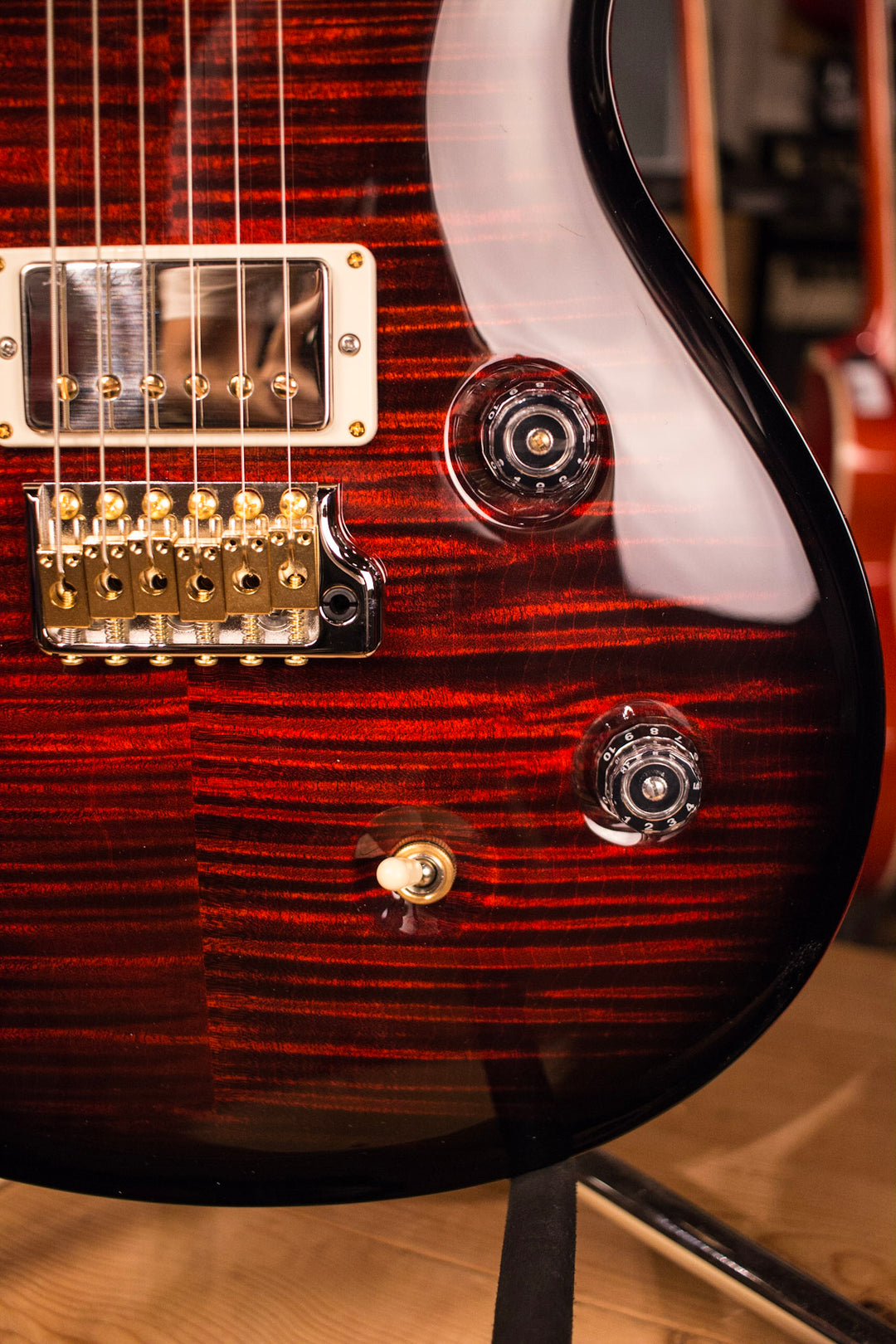 2017 PRS Paul Reed Smith Singlecut Tremolo CUSTOM 10 Top Fire Red SmokeWrap Burst