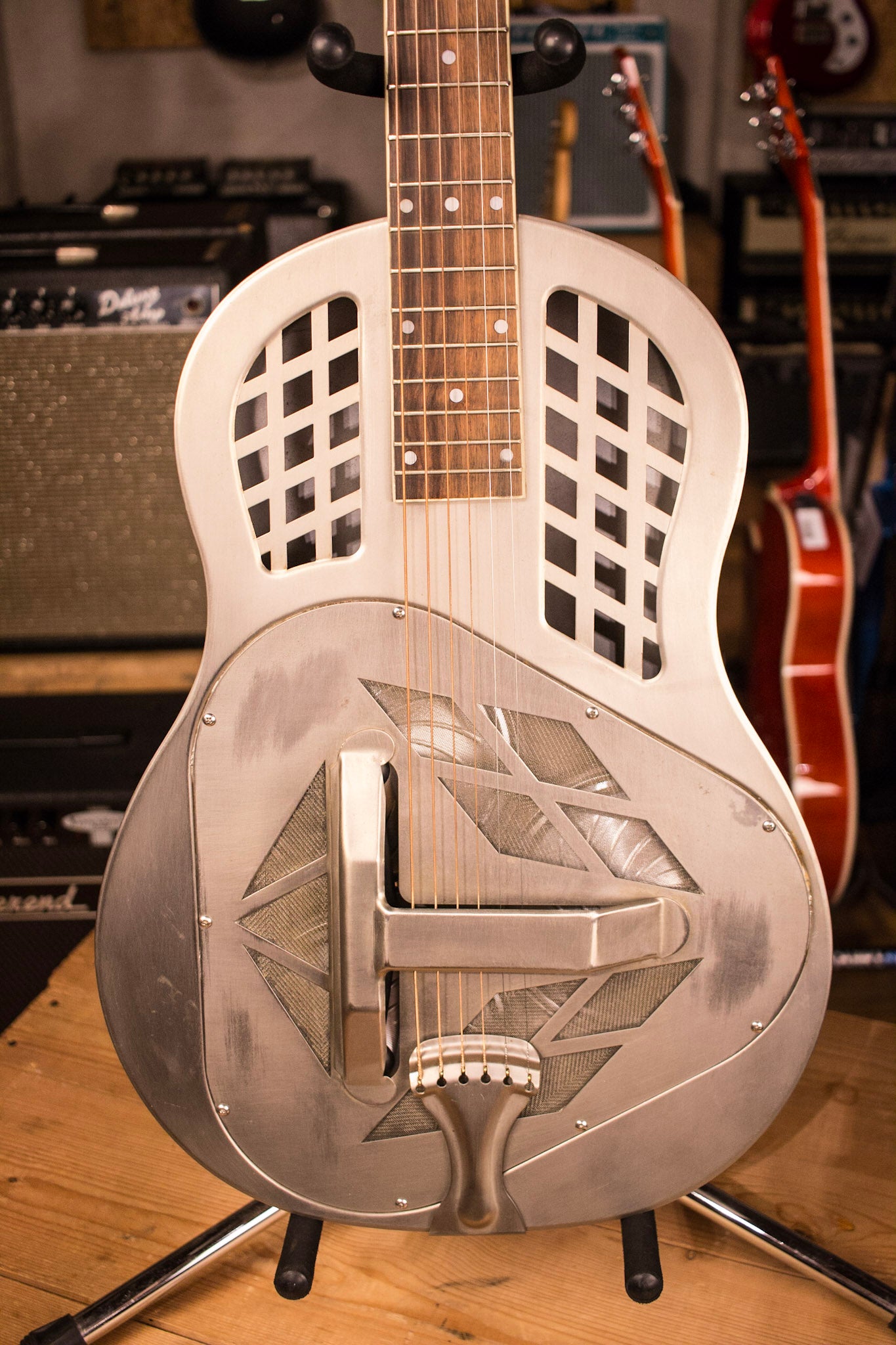 Republic Classic Tricone Resonator Aged Metal Body – Ish Guitars