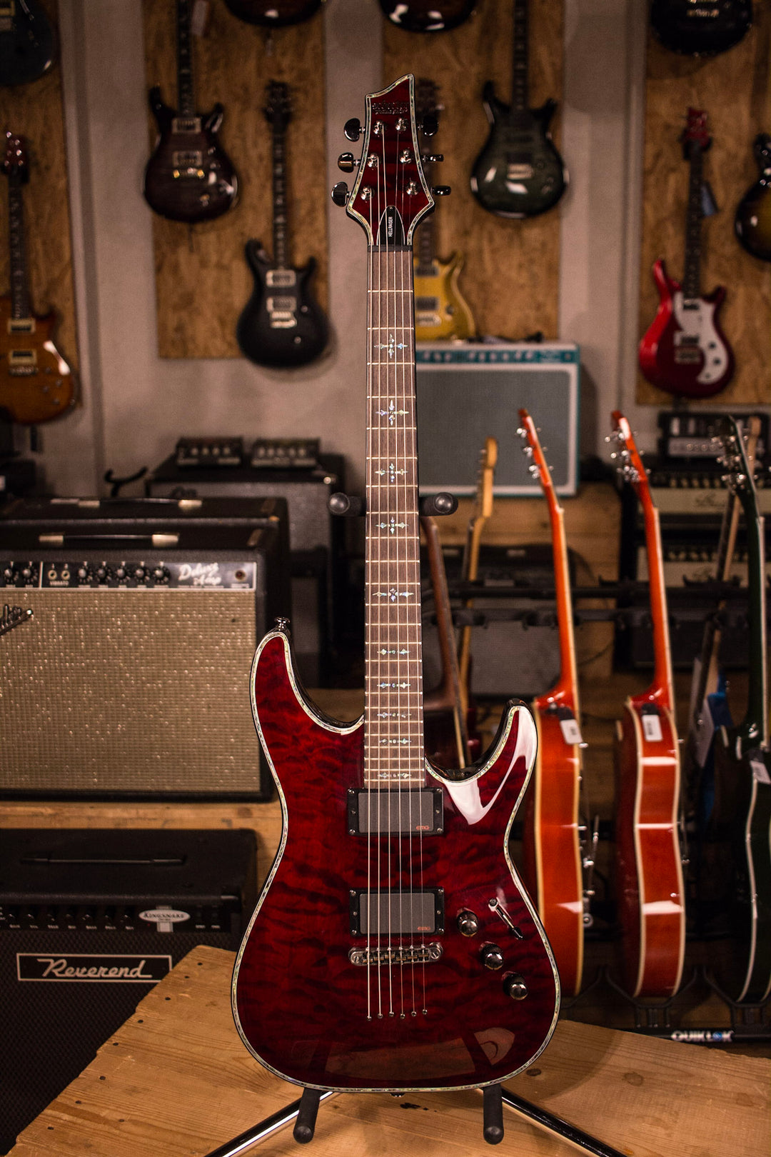 Schecter Guitar Research Hellraiser C-1 Electric Guitar Black Cherry
