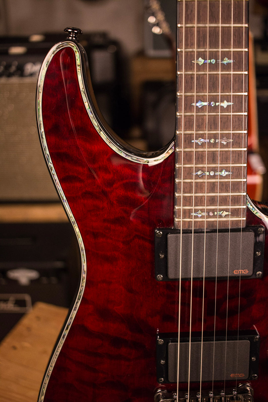 Schecter Guitar Research Hellraiser C-1 Electric Guitar Black Cherry