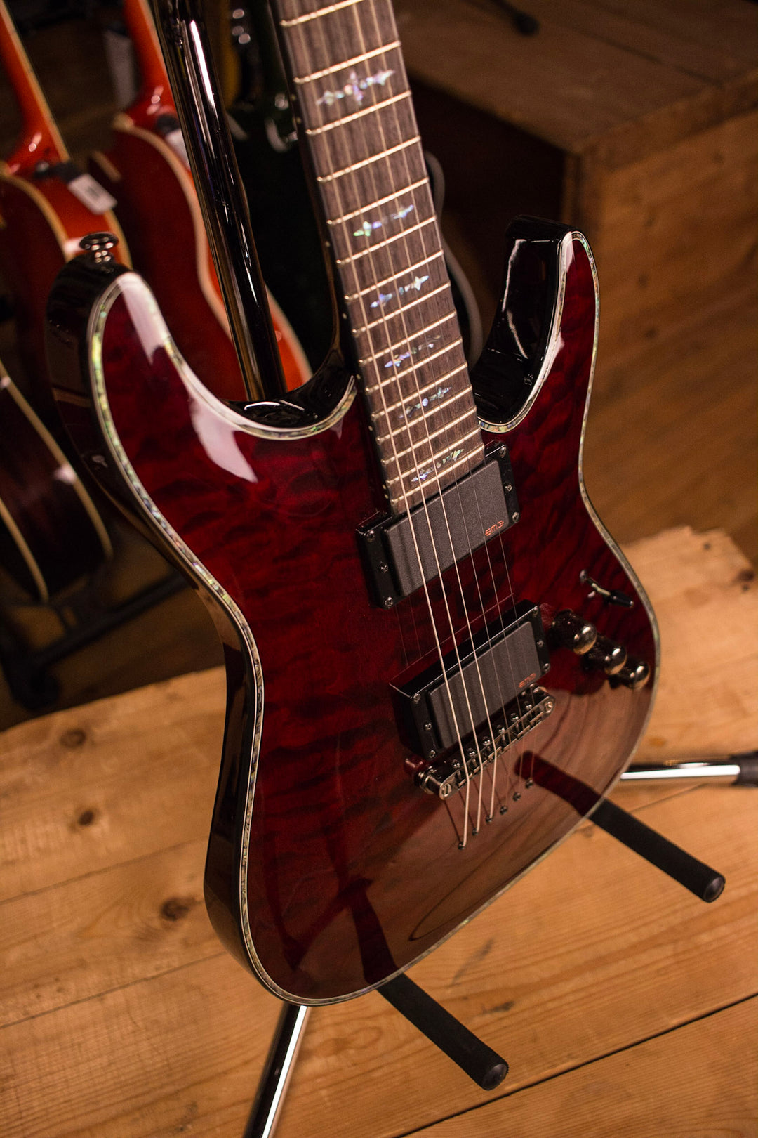 Schecter Guitar Research Hellraiser C-1 Electric Guitar Black Cherry