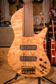 Fodera Emperor II Singlecut Custom Elite Neck Through 5 String Fretless Bass
