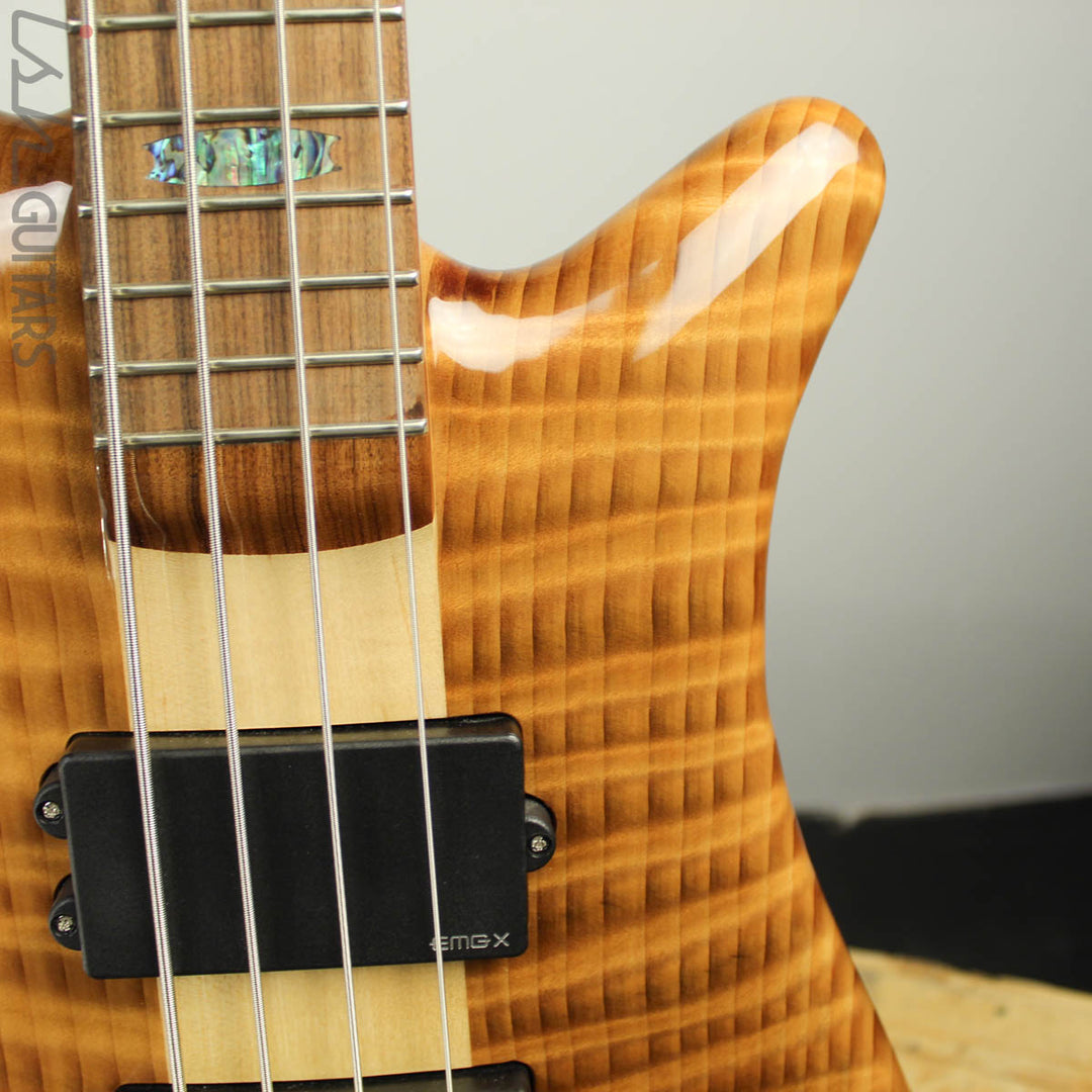 NAMM 2018 Spector NS-4 High Gloss 4 String Flamed Redwood HH