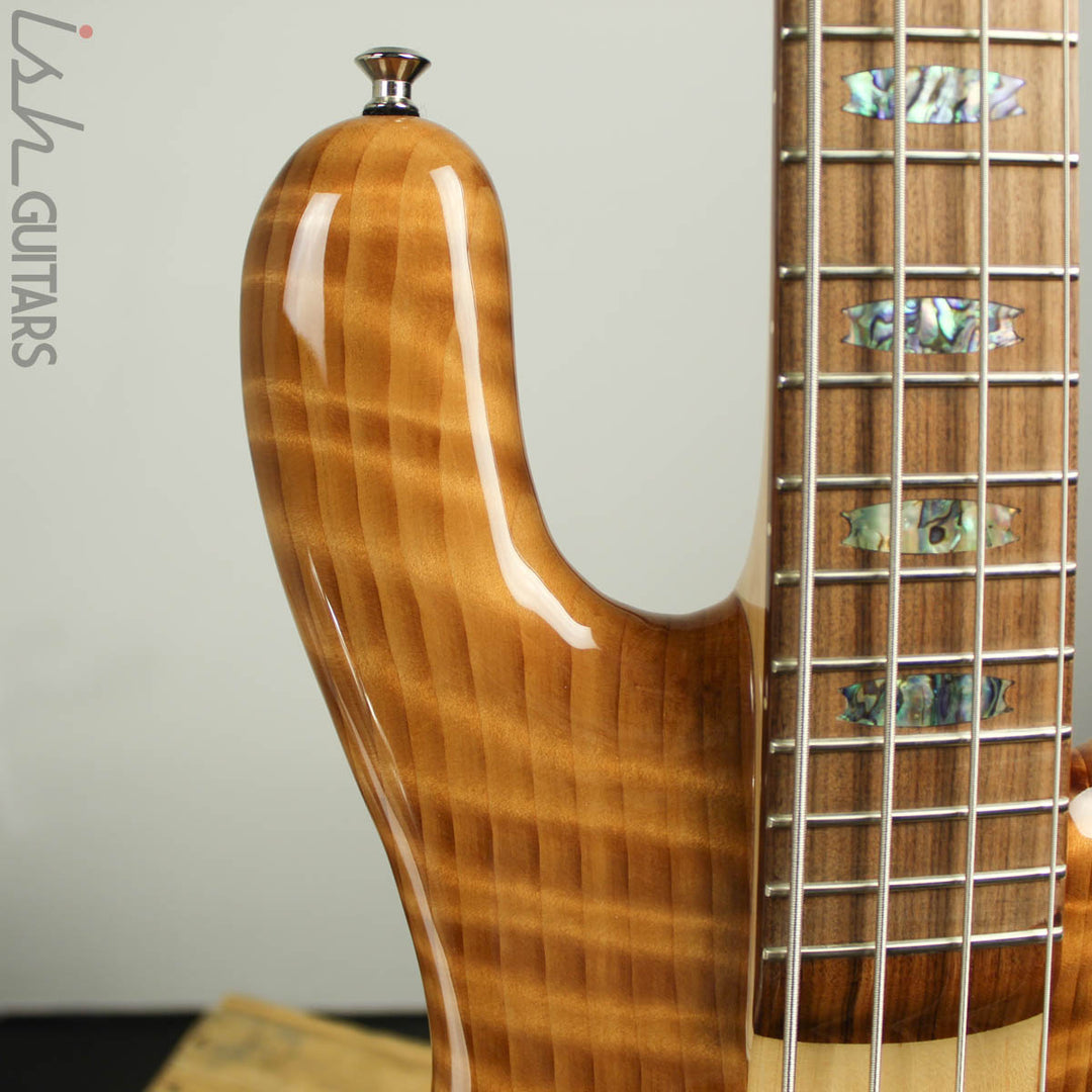 NAMM 2018 Spector NS-4 High Gloss 4 String Flamed Redwood HH