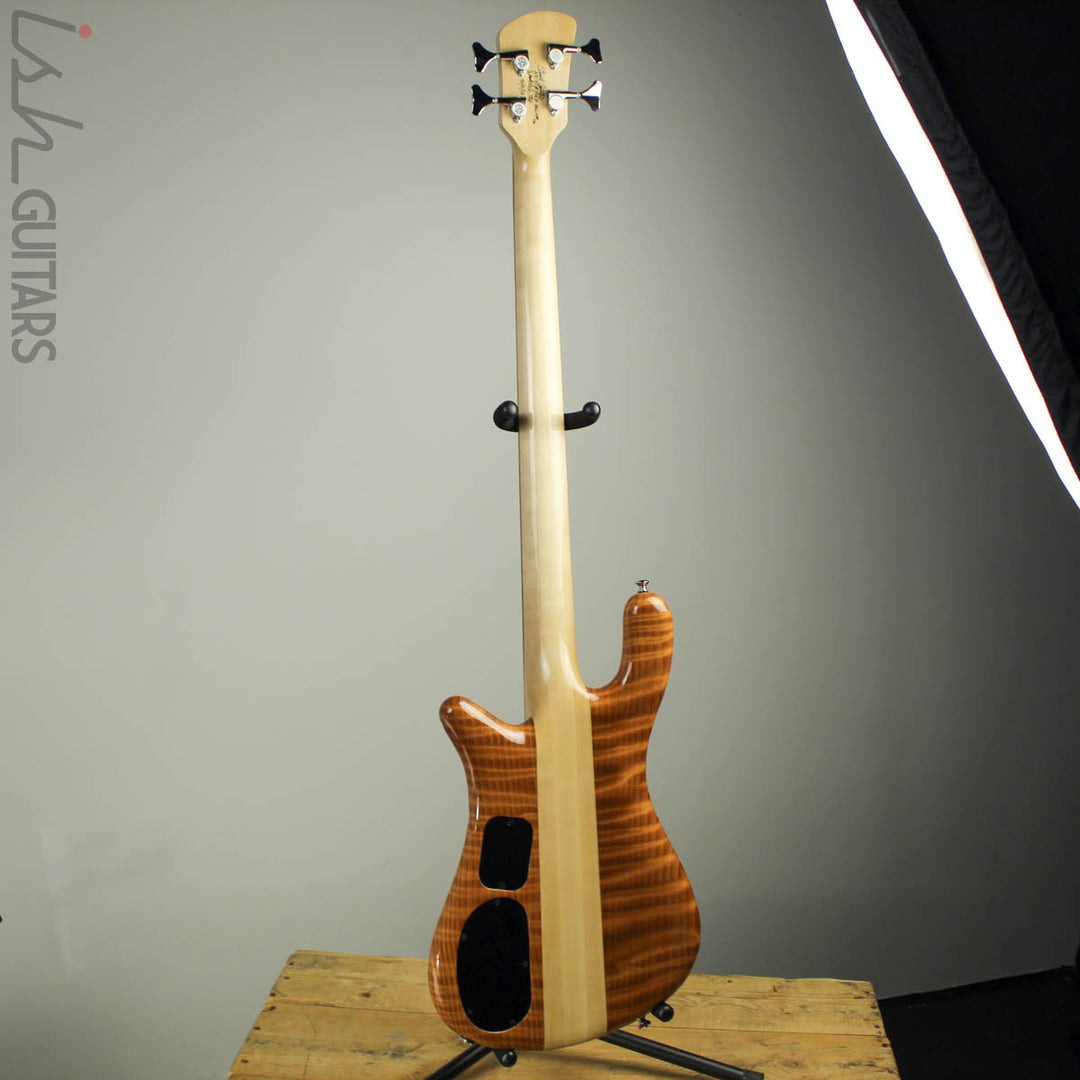 NAMM 2018 Spector NS-4 High Gloss 4 String Flamed Redwood HH