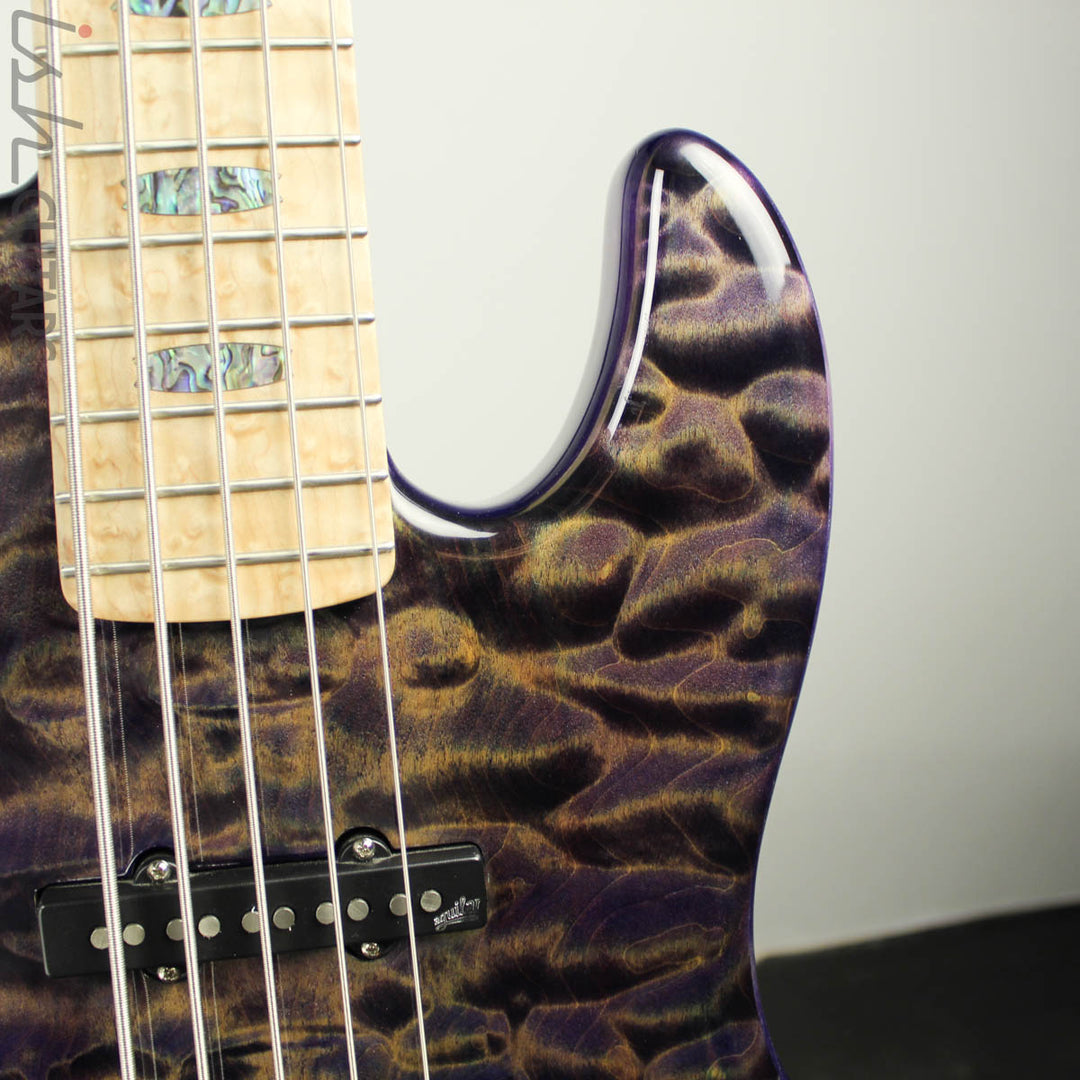 NAMM 2018 USA Spector Coda Deluxe 5 String XL Bass Guitar Ultra Violet