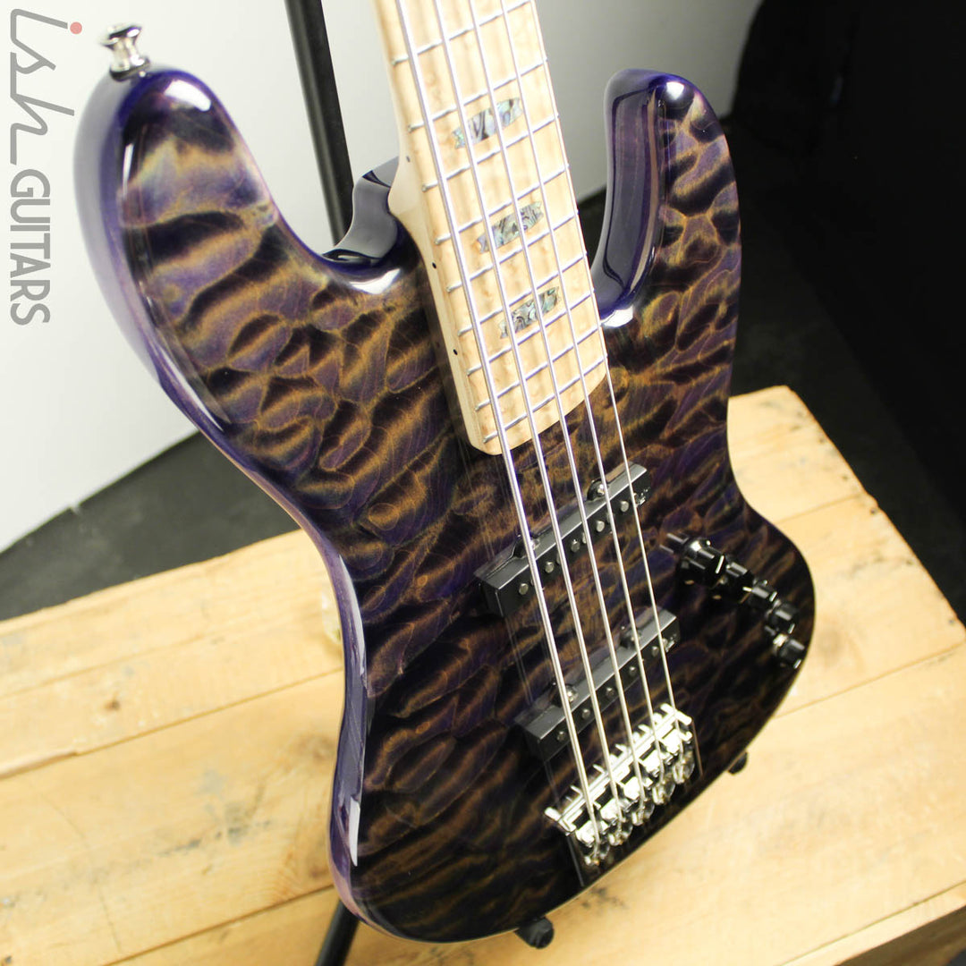 NAMM 2018 USA Spector Coda Deluxe 5 String XL Bass Guitar Ultra Violet