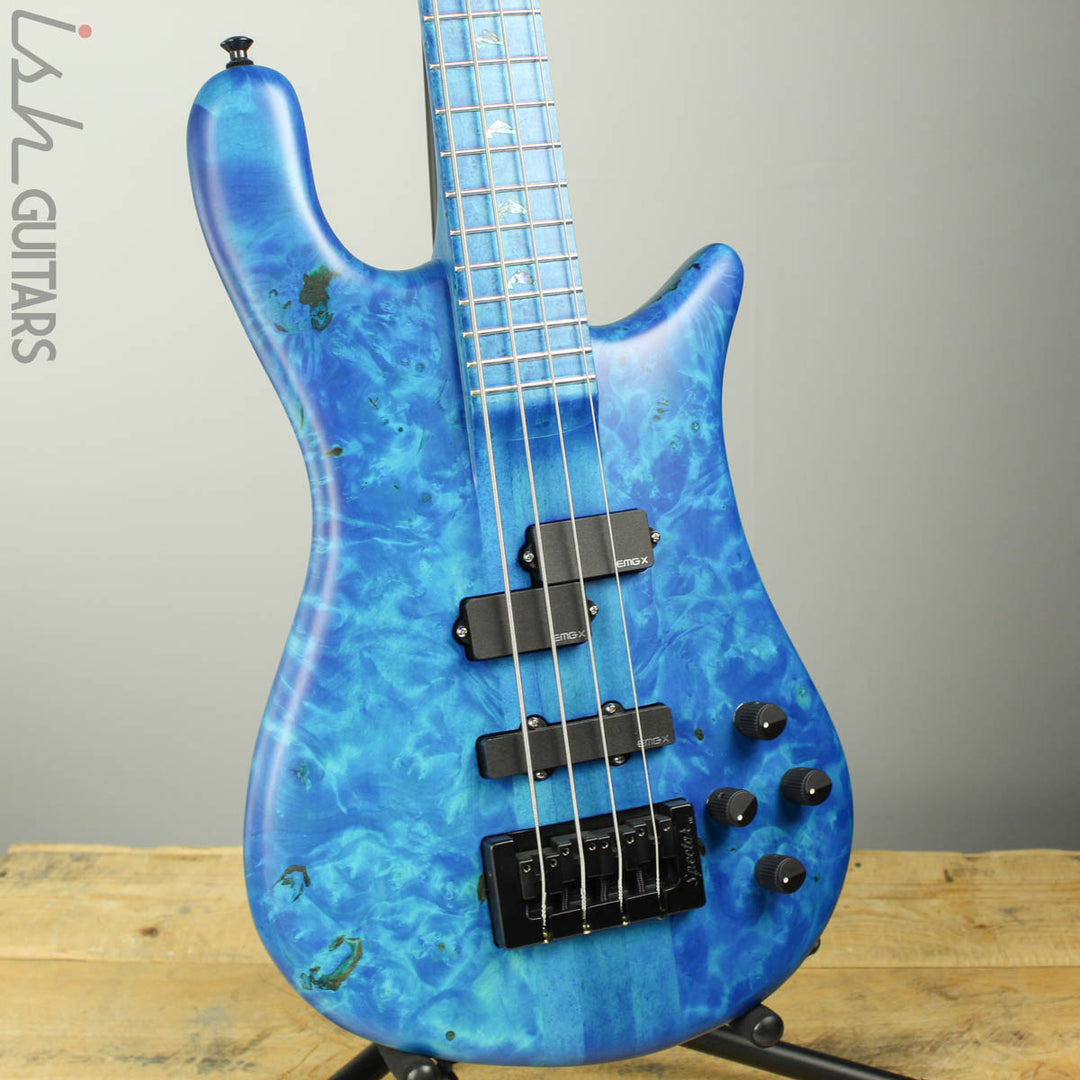 2018 Spector NS-2 Ish Limited Buckeye Burl Coral Blue Bass