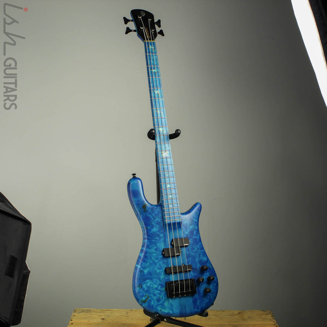 2018 Spector NS-2 Ish Limited Buckeye Burl Coral Blue Bass