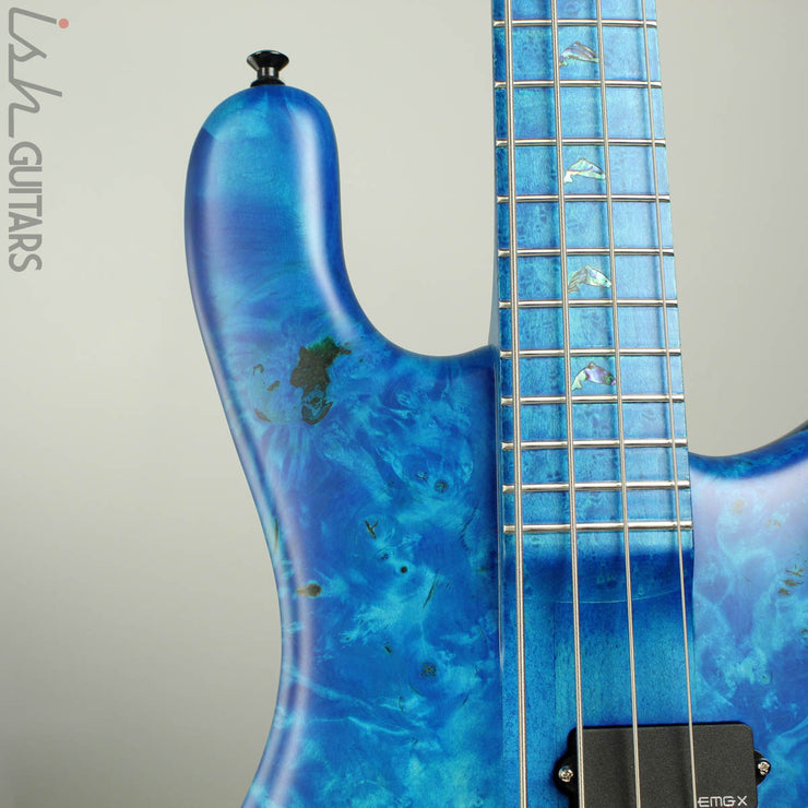 2018 Spector NS-2 Ish Limited Buckeye Burl Coral Blue Bass