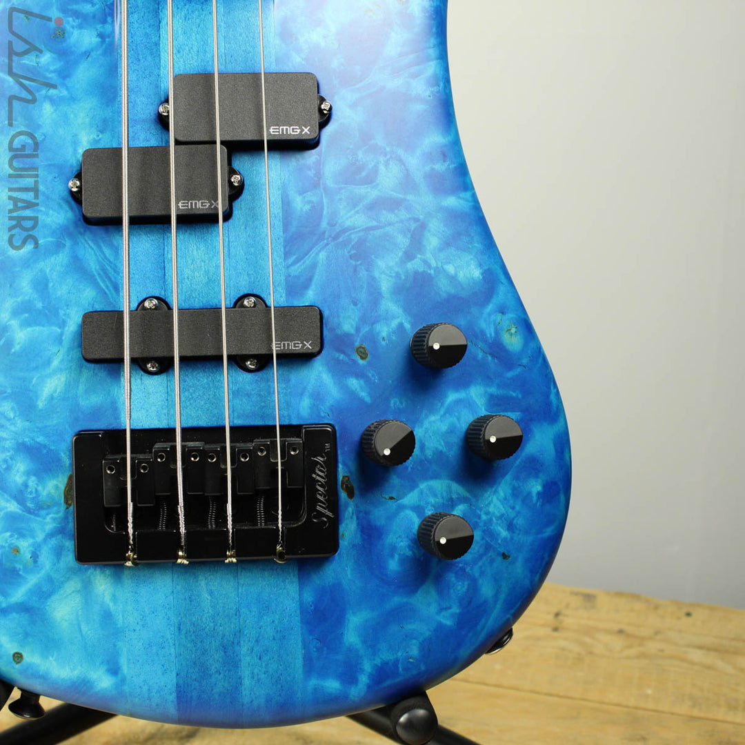 2018 Spector NS-2 Ish Limited Buckeye Burl Coral Blue Bass