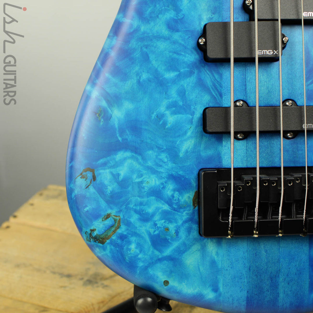 2018 Spector NS-2 Ish Limited Buckeye Burl Coral Blue Bass