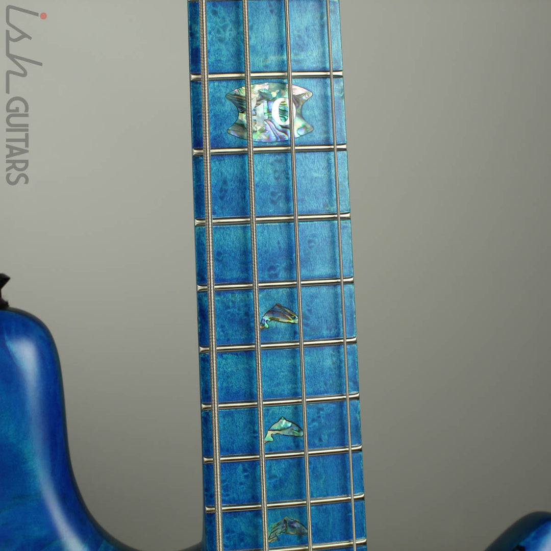 2018 Spector NS-2 Ish Limited Buckeye Burl Coral Blue Bass