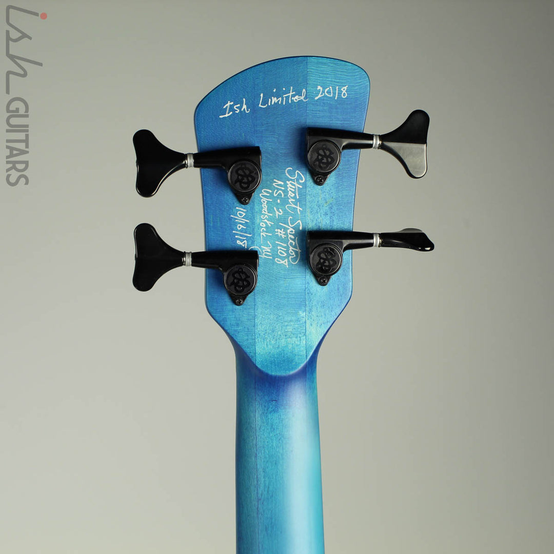 2018 Spector NS-2 Ish Limited Buckeye Burl Coral Blue Bass