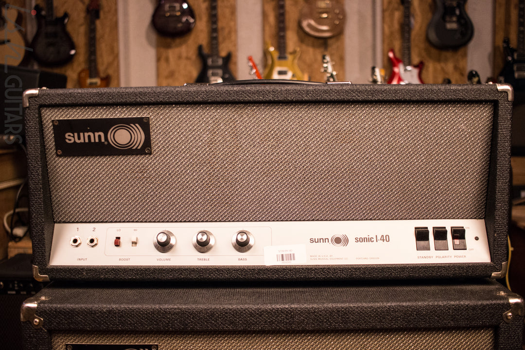 Sunn Sonic I-40 Guitar Bass Amp Head and Cabinet Stack JBL D140 Speaker